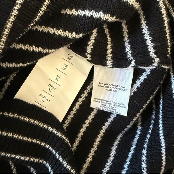 NICHOLAS Navy and White Striped Short Sleeve Tee - Picture 9 of 9